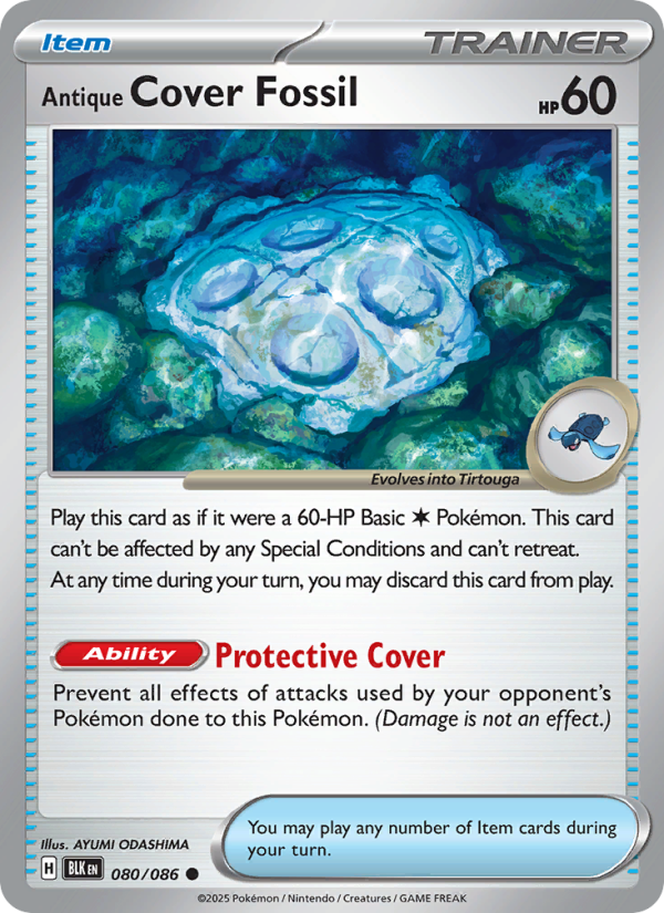 Antique Cover Fossil 080/172 — Black Bolt (English Pokémon TCG card)
