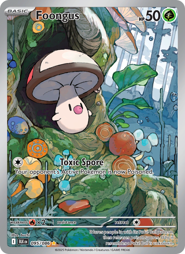 Foongus 095/172 — Black Bolt (English Pokémon TCG card)