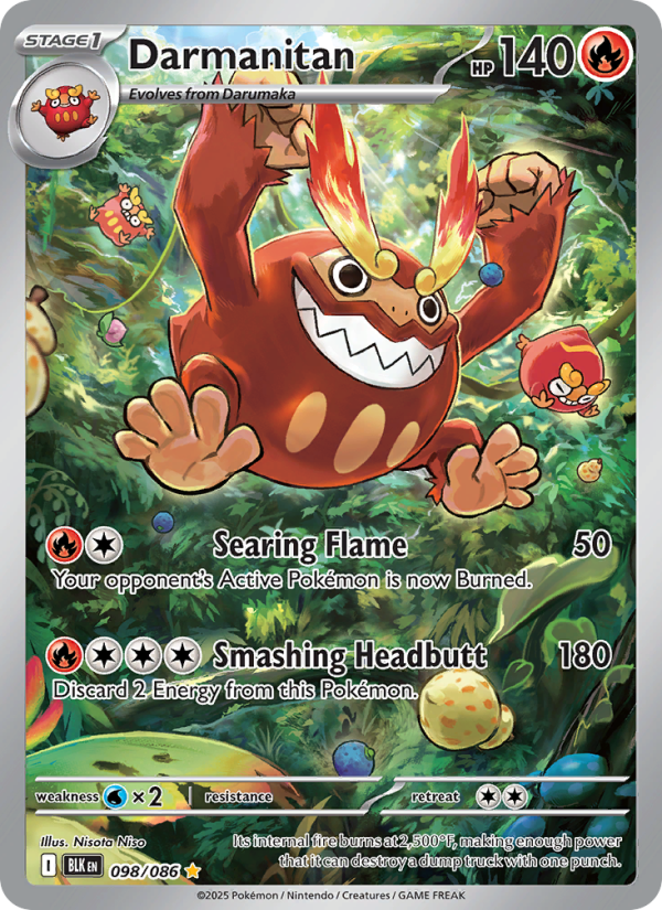 Darmanitan 098/172 — Black Bolt (English Pokémon TCG card)