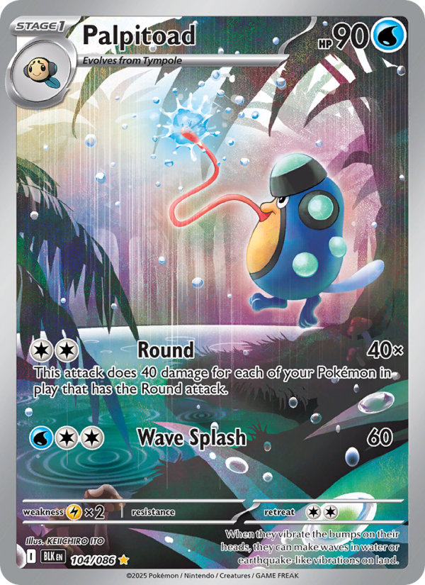 Palpitoad 104/172 — Black Bolt (English Pokémon TCG card)