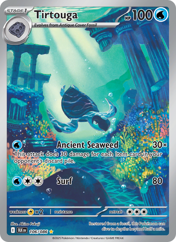 Tirtouga 106/172 — Black Bolt (English Pokémon TCG card)