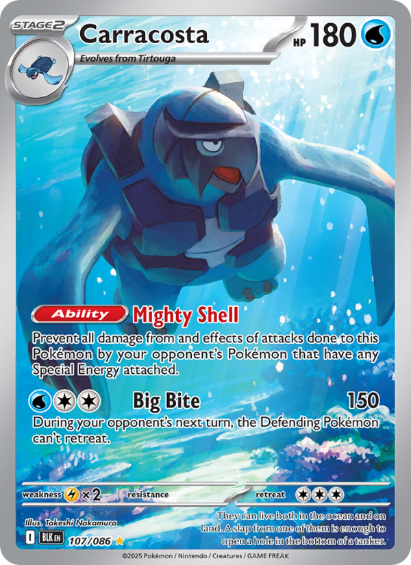 Carracosta 107/172 — Black Bolt (English Pokémon TCG card)