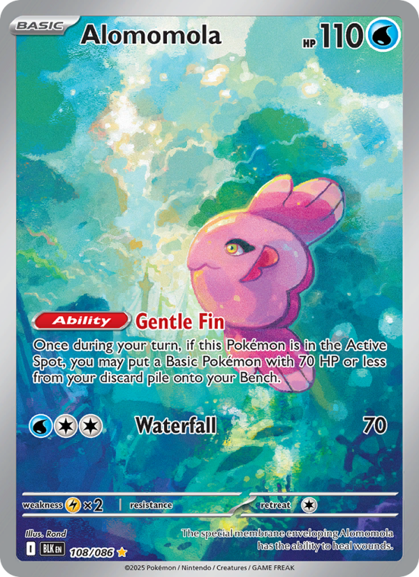 Alomomola 108/172 — Black Bolt (English Pokémon TCG card)