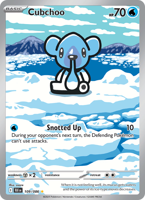 Cubchoo 109/172 — Black Bolt (English Pokémon TCG card)