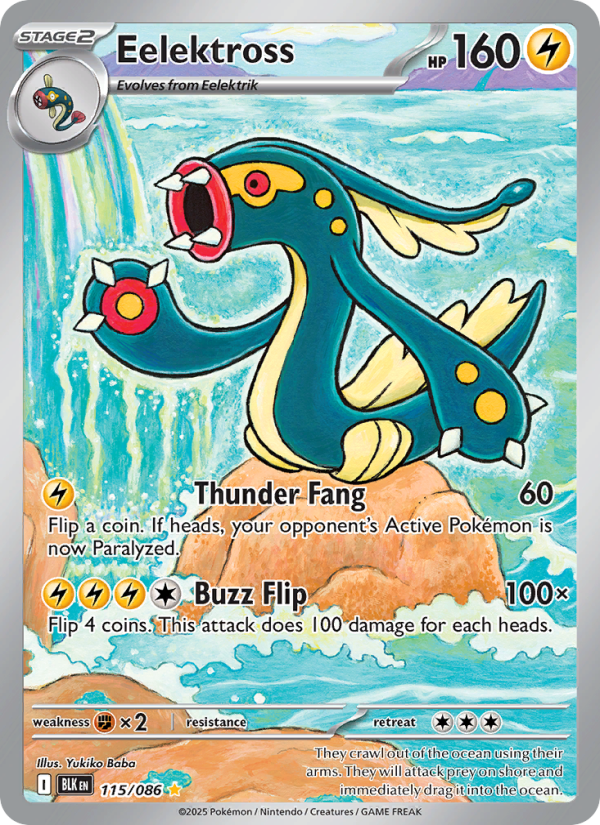 Eelektross 115/172 — Black Bolt (English Pokémon TCG card)