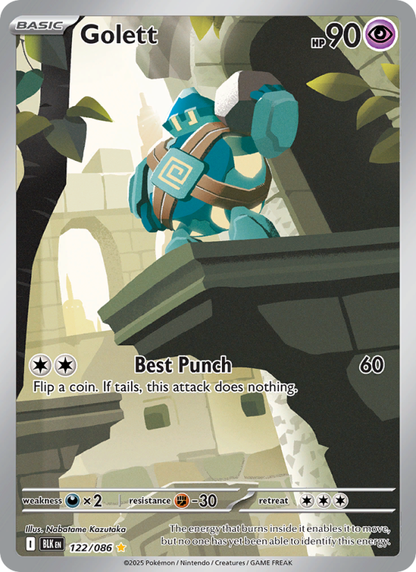Golett 122/172 — Black Bolt (English Pokémon TCG card)