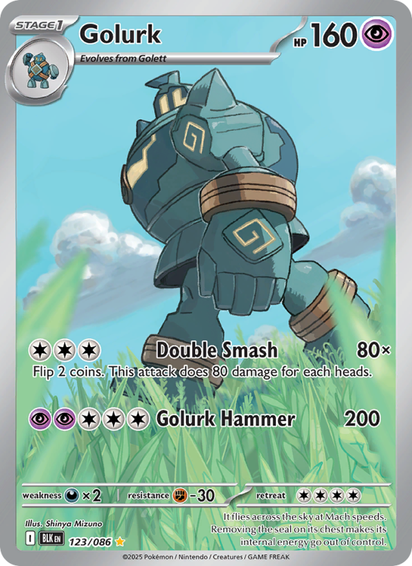 Golurk 123/172 — Black Bolt (English Pokémon TCG card)