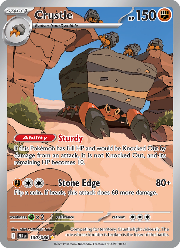 Crustle 130/172 — Black Bolt (English Pokémon TCG card)