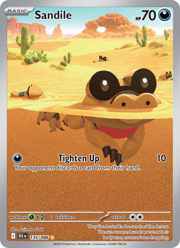 Sandile 135/172 — Black Bolt (English Pokémon TCG card)