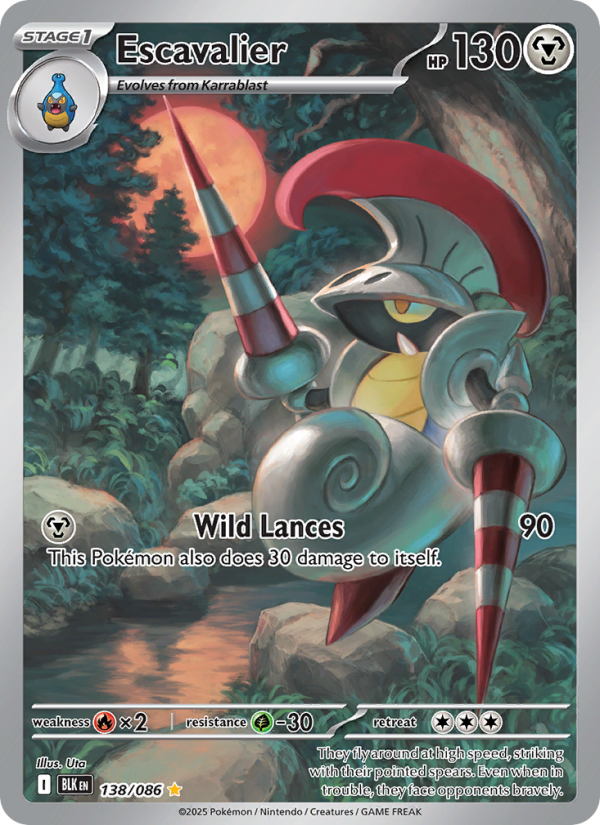 Escavalier 138/172 — Black Bolt (English Pokémon TCG card)