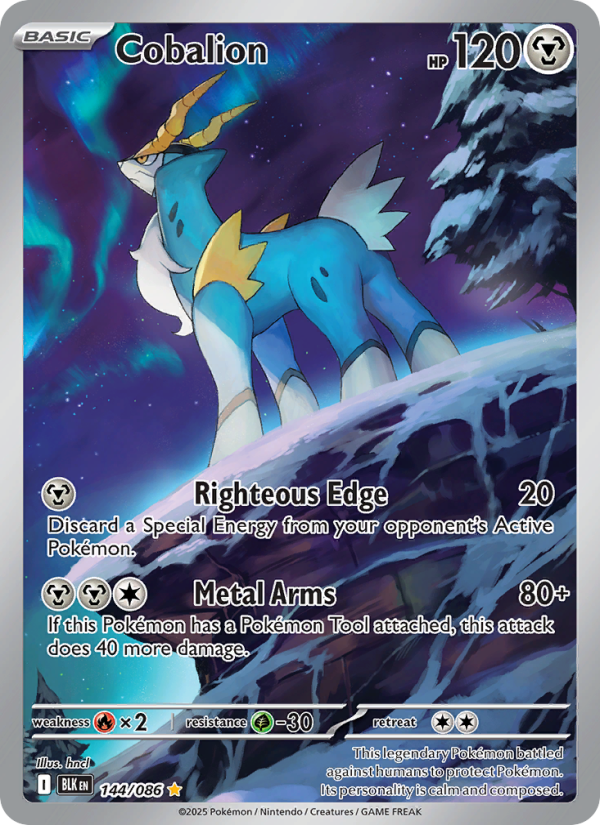 Cobalion 144/172 — Black Bolt (English Pokémon TCG card)