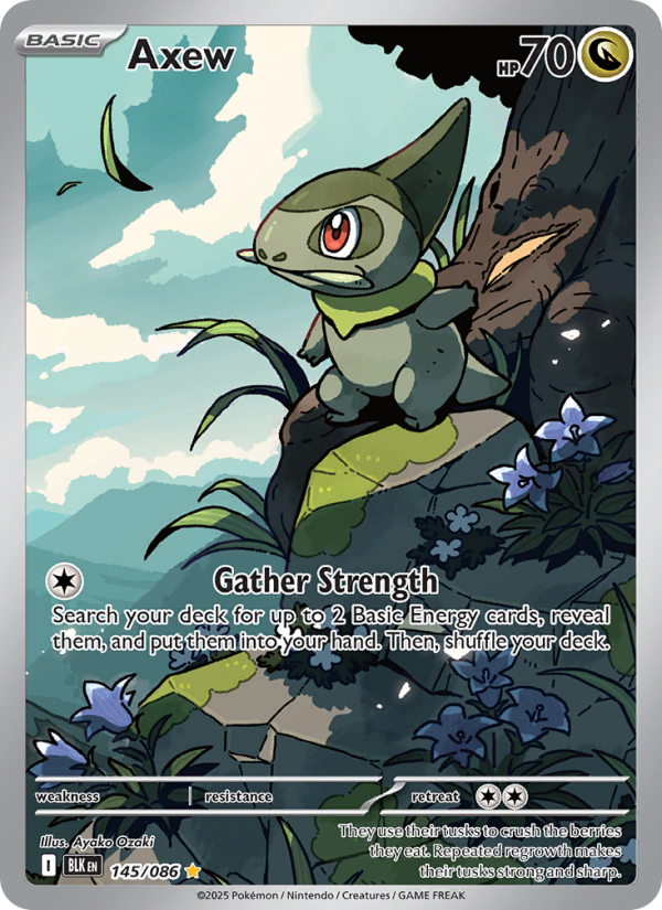 Axew 145/172 — Black Bolt (English Pokémon TCG card)