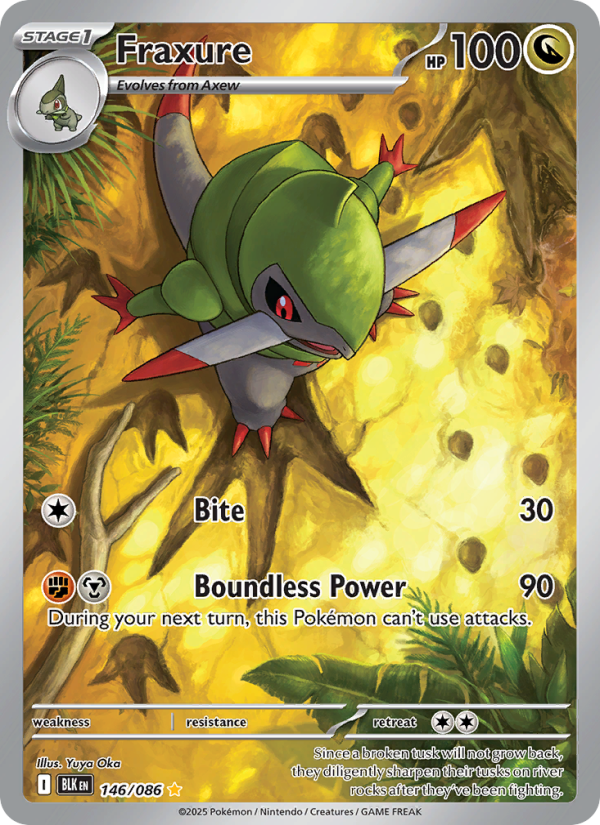 Fraxure 146/172 — Black Bolt (English Pokémon TCG card)