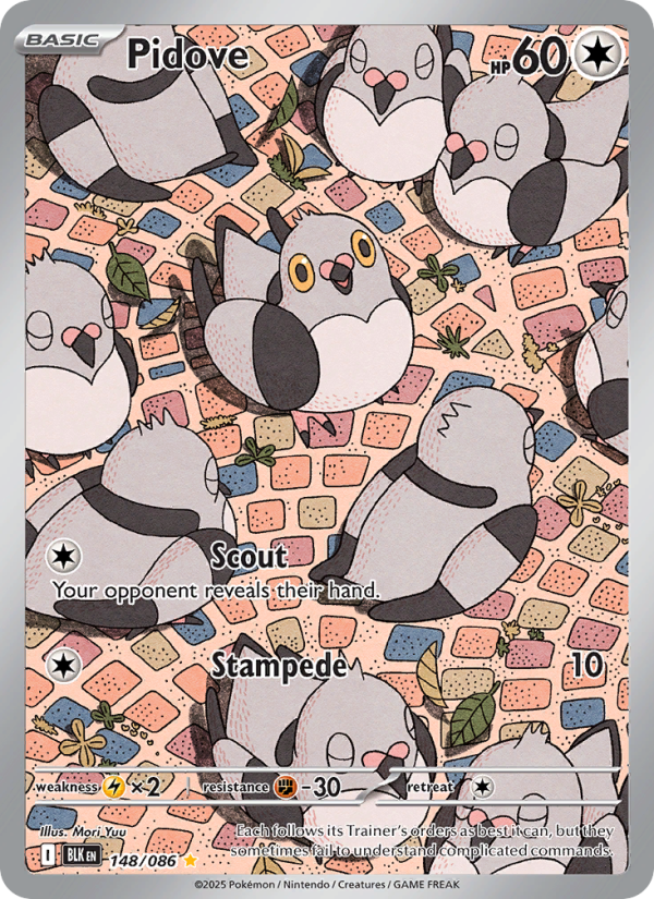 Pidove 148/172 — Black Bolt (English Pokémon TCG card)