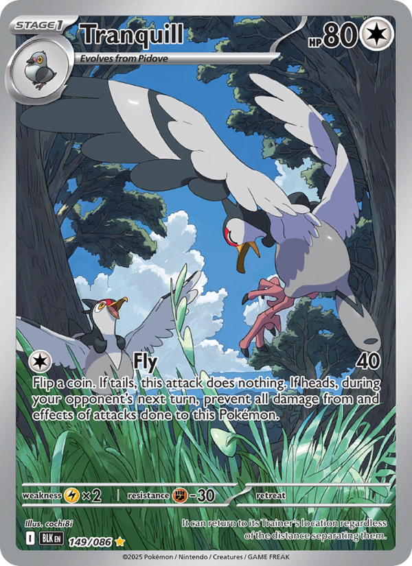 Tranquill 149/172 — Black Bolt (English Pokémon TCG card)