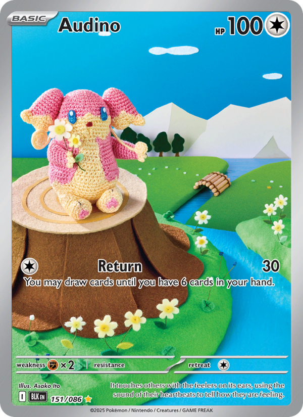 Audino 151/172 — Black Bolt (English Pokémon TCG card)