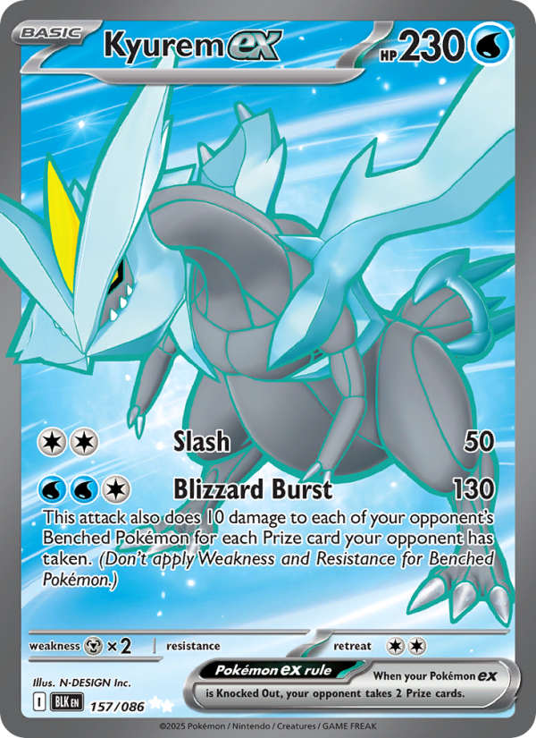 Kyurem ex 157/172 — Black Bolt (English Pokémon TCG card)