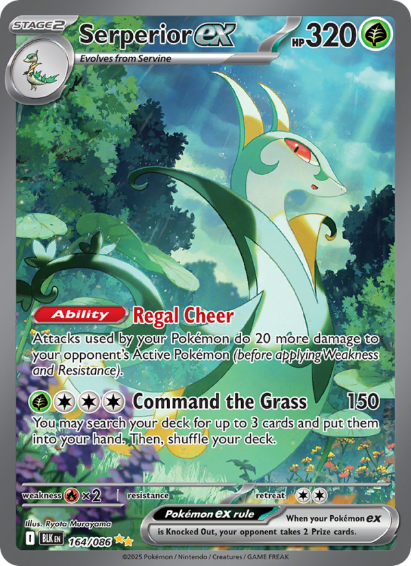 Serperior ex 164/172 — Black Bolt (English Pokémon TCG card)