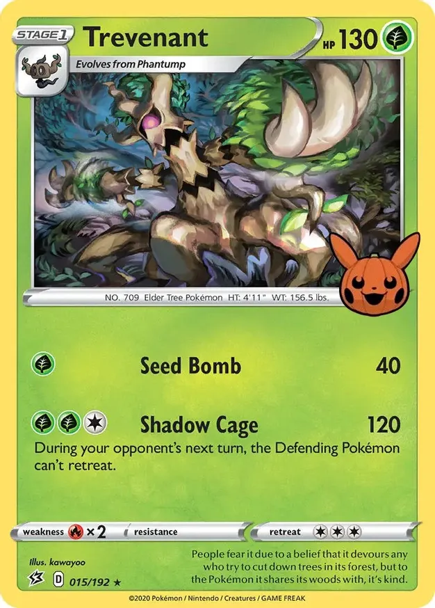 Trevenant 015/30 — Trick or Trade 2022 (English Pokémon TCG card)