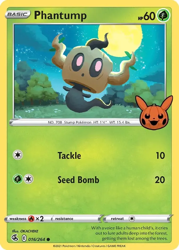 Phantump 016/30 — Trick or Trade 2022 (English Pokémon TCG card)