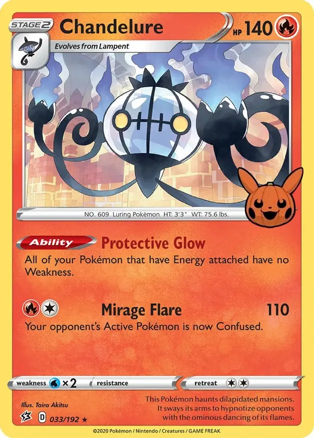 Chandelure 033/30 — Trick or Trade 2022 (English Pokémon TCG card)