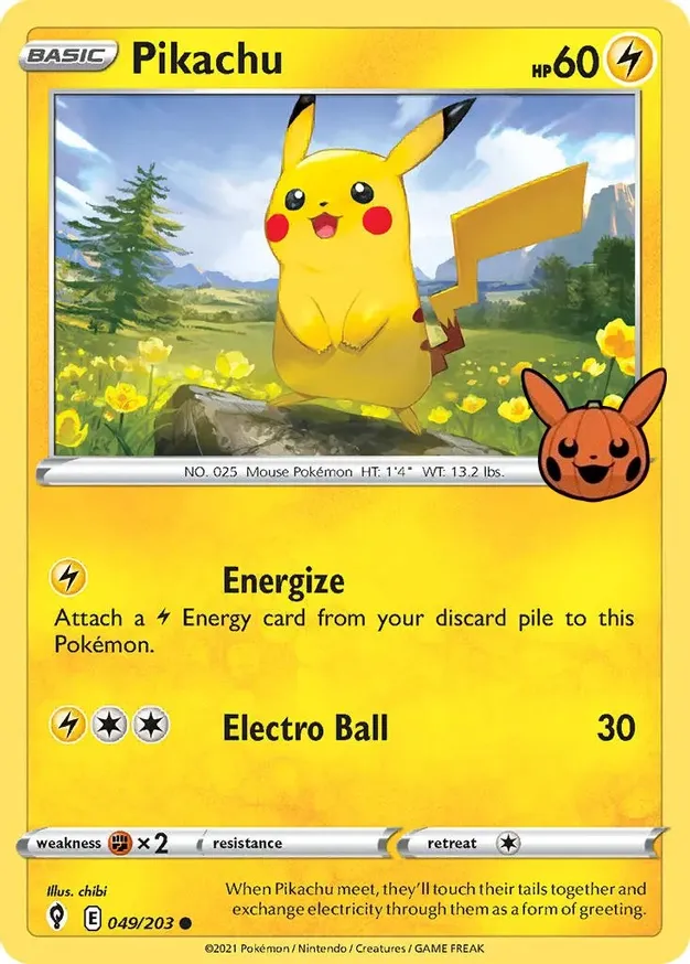 Pikachu 049/30 — Trick or Trade 2022 (English Pokémon TCG card)