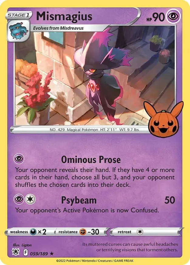 Mismagius 059/30 — Trick or Trade 2022 (English Pokémon TCG card)
