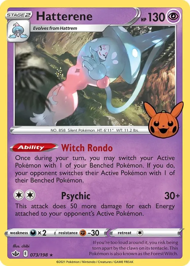 Hatterene 073/30 — Trick or Trade 2022 (English Pokémon TCG card)