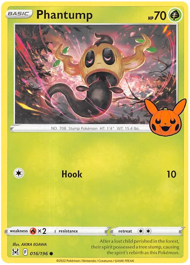 Phantump 016/30 — Trick or Trade 2023 (English Pokémon TCG card)